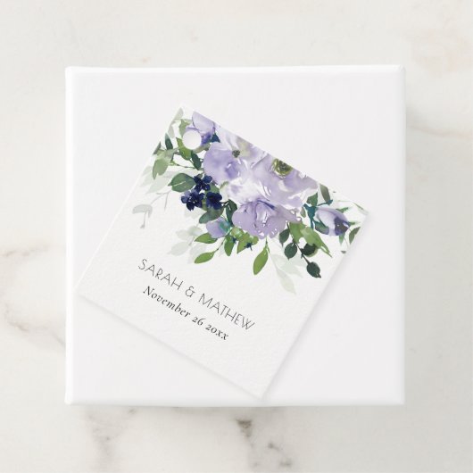 Rustikale Violett-Hochzeit der Lila Seefelder Geschenkanhänger (Beispiel)