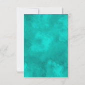 Rustikale Violett- und Türkisblütenhochzeit RSVP Karte (Rückseite)