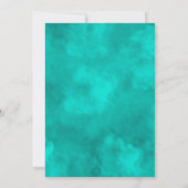 Rustikale Violett- und Türkisdusche mit Blumenmust Einladung (Rückseite)