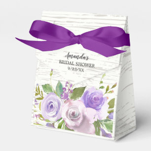 Rustikale violette Blumen Brautparty Gevor Box Geschenkschachtel