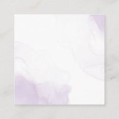 Rustikale violette Blumen im Mason Jar Hochzeitsst Begleitkarte (Rückseite)