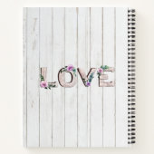 Rustikale violette Blumen Rezept Buch für Großmutt (Rückseite)