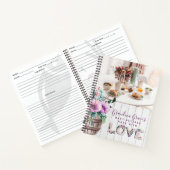 Rustikale violette Blumen Rezept Buch für Großmutt (Innenseite)