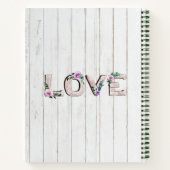 Rustikale violette Blumen Rezept Buch für Großmutt (Rückseite)