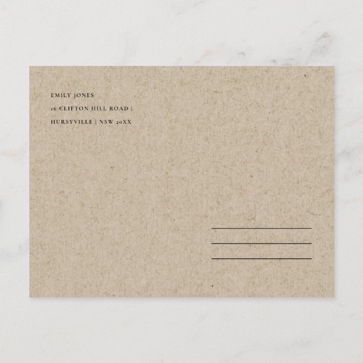 Rustikale Violette Lila Blumenblätterung Danke Postkarte (Rückseite)