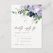 Rustikale Violette Lila Blütenblätter Hochzeit RSV Begleitkarte (Vorderseite)