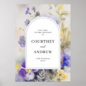 Rustikale Violetten Hochzeitsempfang Poster (Vorne)