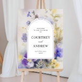 Rustikale Violetten Hochzeitsempfang Poster