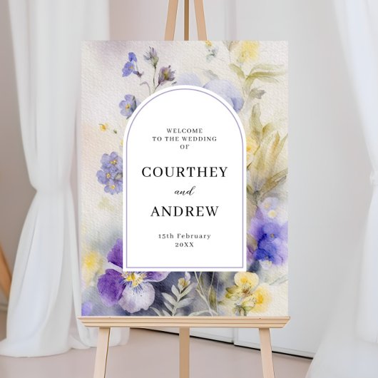 Rustikale Violetten Hochzeitsempfang Poster