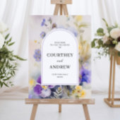 Rustikale Violetten Hochzeitsempfang Poster