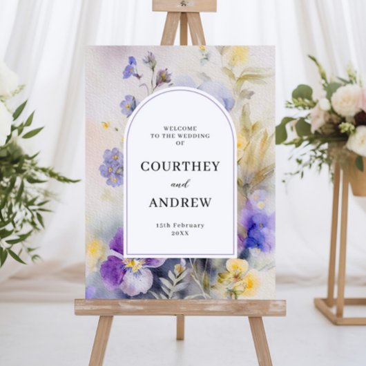 Rustikale Violetten Hochzeitsempfang Poster