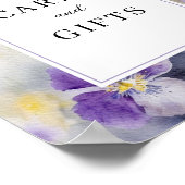 Rustikale Violetten Karten und Geschenke Zeichen Poster (Ecke)