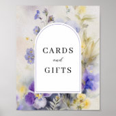 Rustikale Violetten Karten und Geschenke Zeichen Poster (Vorne)