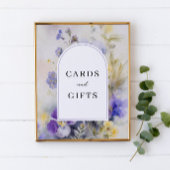 Rustikale Violetten Karten und Geschenke Zeichen Poster