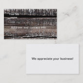 Rustikale Visitenkarte (Vorne/Hinten)