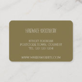 Rustikale Visitenkarte (Rückseite)