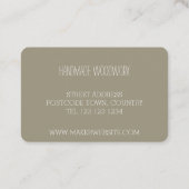 Rustikale Visitenkarte (Rückseite)