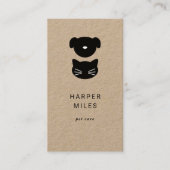 Rustikale Visitenkarte für Katzen und Hunde (Vorderseite)