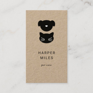 Rustikale Visitenkarte für Katzen und Hunde