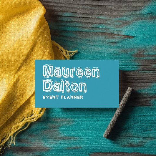 Rustikale Visitenkarte für Wellen mit Typografie