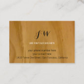 Rustikale Visitenkarte mit musikalischer Note auf (Rückseite)