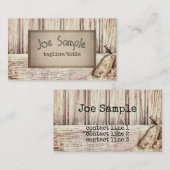 rustikale Visitenkartenmuster Visitenkarte (Vorne/Hinten)