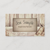 rustikale Visitenkartenmuster Visitenkarte (Vorderseite)