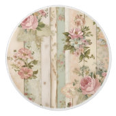 Rustikale Vitage-Rose Keramikknauf (Vorderseite)