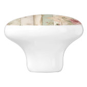 Rustikale Vitage-Rose Keramikknauf (Seitenansicht)