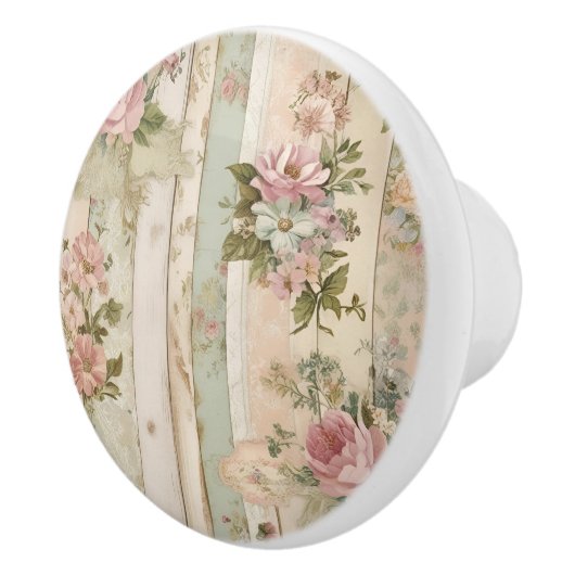 Rustikale Vitage-Rose Keramikknauf (Rechts)