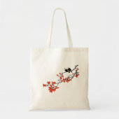 Rustikale Vögel auf Baumzweig mit Tasche aus roten (Vorne)