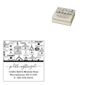 Rustikale Vogelhäuser kreieren Ihre eigene Rücksen Gummistempel (Stempel)