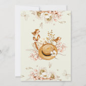 Rustikale Vogelmousse Country Baby Dusche Einladun Einladung (Rückseite)