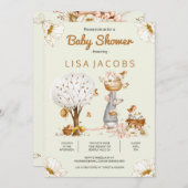 Rustikale Vogelmousse Country Baby Dusche Einladun Einladung (Vorne/Hinten)