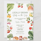 Rustikale, vor Ort gezüchtete Bauernmarkt-Babydusc Einladung