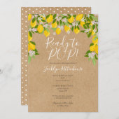 Rustikale Vorbereitung auf POP Lemons Grüne Kinder Einladung (Vorne/Hinten)