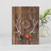 Rustikale Vorehe Einladung (Stehend Vorderseite)