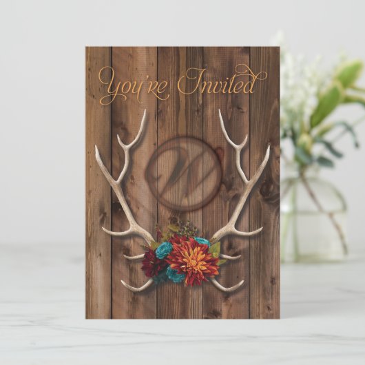 Rustikale Vorehe Einladung (Stehend Vorderseite)