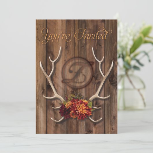 Rustikale Vorehe Einladung (Stehend Vorderseite)