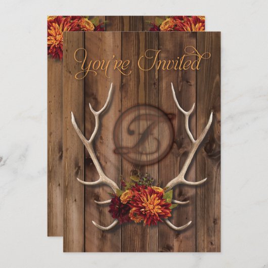 Rustikale Vorehe Einladung (Vorne/Hinten)