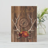 Rustikale Vorehe Einladung (Stehend Vorderseite)