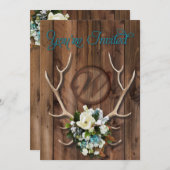 Rustikale Vorehe Einladung mit Magnolia (Vorne/Hinten)