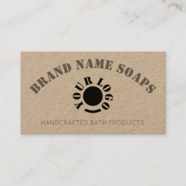 Rustikale Vorlage für Vintage Logos Handgefertigte Visitenkarte