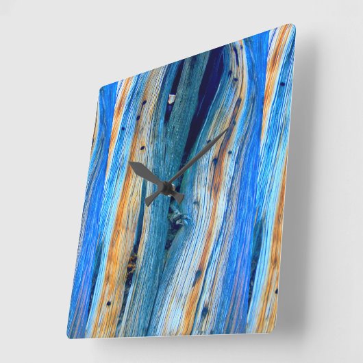 rustikale Wacholderbuschbretter Quadratische Wanduhr (Winkel)