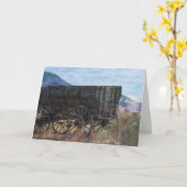 Rustikale Wagenkarte aus Holz Karte (Gelbe Blume)