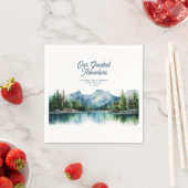 Rustikale Wald-Baby-Party zur Bergabenteuer Serviette (Beispiel)