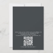 Rustikale Wald Bäume Kiefer Eleganter QR-Code Hoch Einladung (Rückseite)
