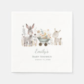 Rustikale Wald-Esel-Baby-Party | Serviette (Vorderseite)