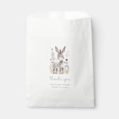 Rustikale Wald-Esel-Babyparty | Geschenktütchen (Vorderseite)