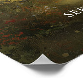 Rustikale Wald-Lichterkette Hochzeit Willkommenssc Poster (Ecke)